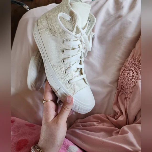 Converse Women's White High-Top Sneakers - Picture 3 of 5